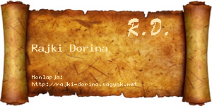 Rajki Dorina névjegykártya